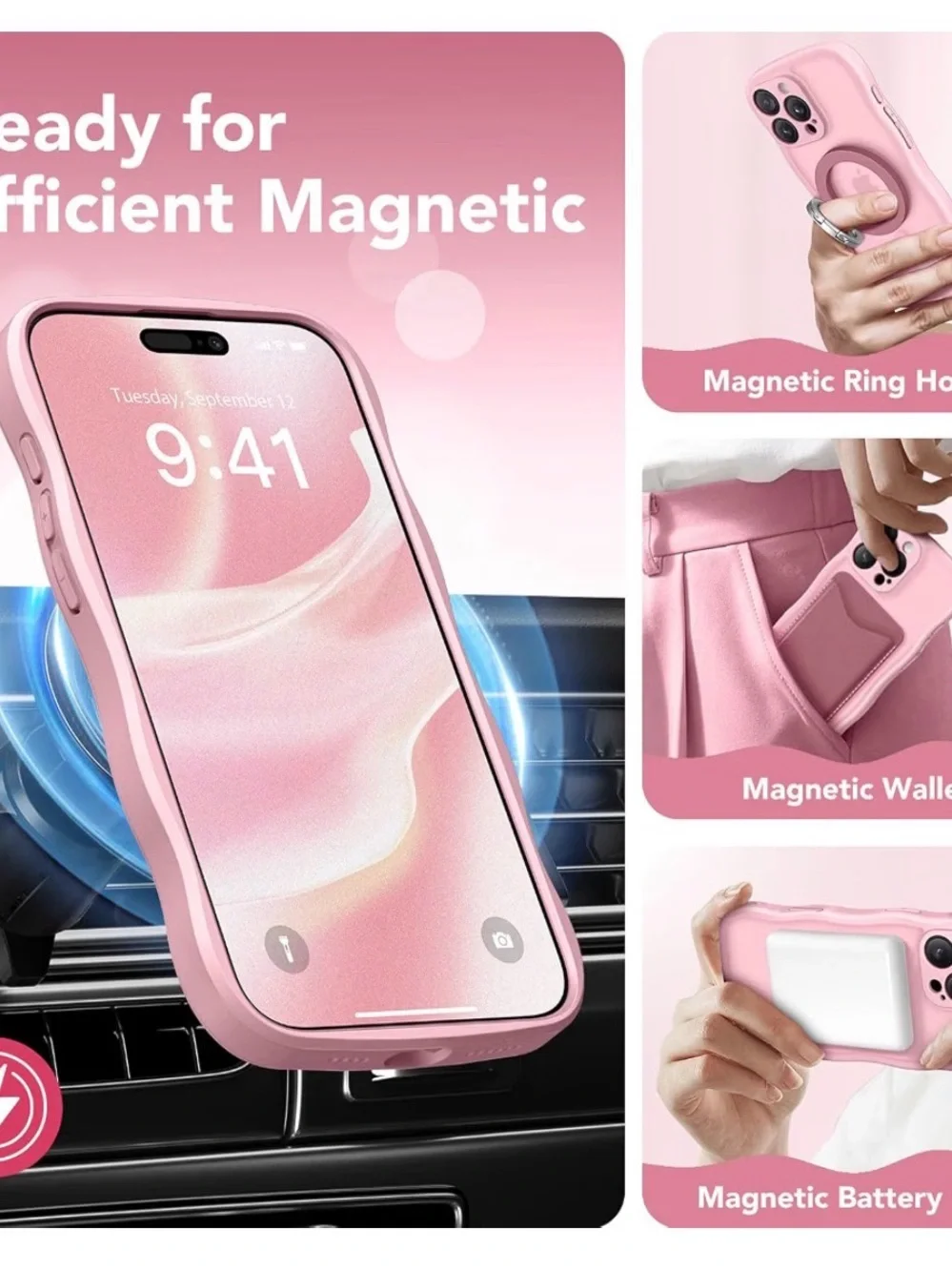 Pink Silicone MagSafe-Style iPhone Case